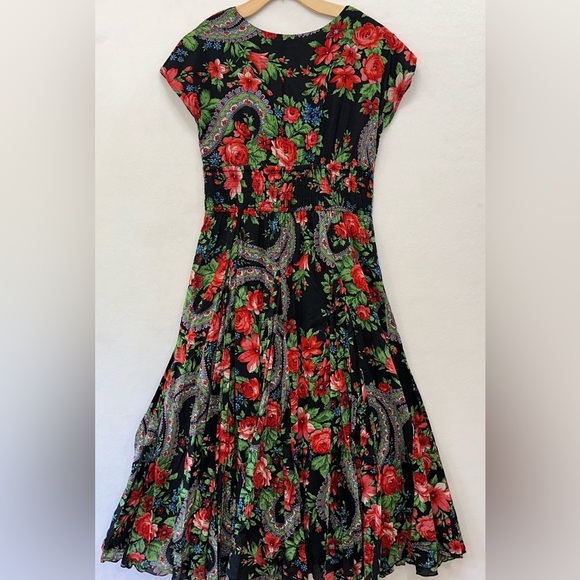 The J. Peterman Company 100% Cotton Floral Lightweight Lined Maxi Dress Size 10 - Picture 2 of 6